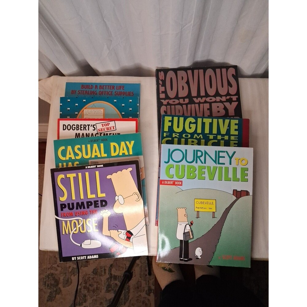 LOT of 8 DILBERT And DOGBERT Comics by Scott Adams